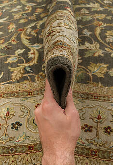 фактура ковра Kashan gold Mushroom Silver