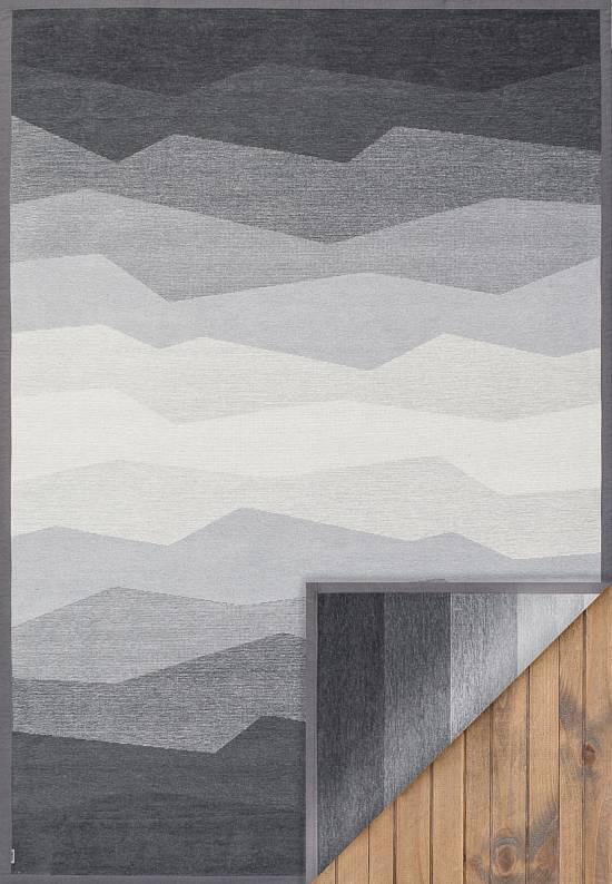 Двусторонний безворсовый ковер Merise-Grey