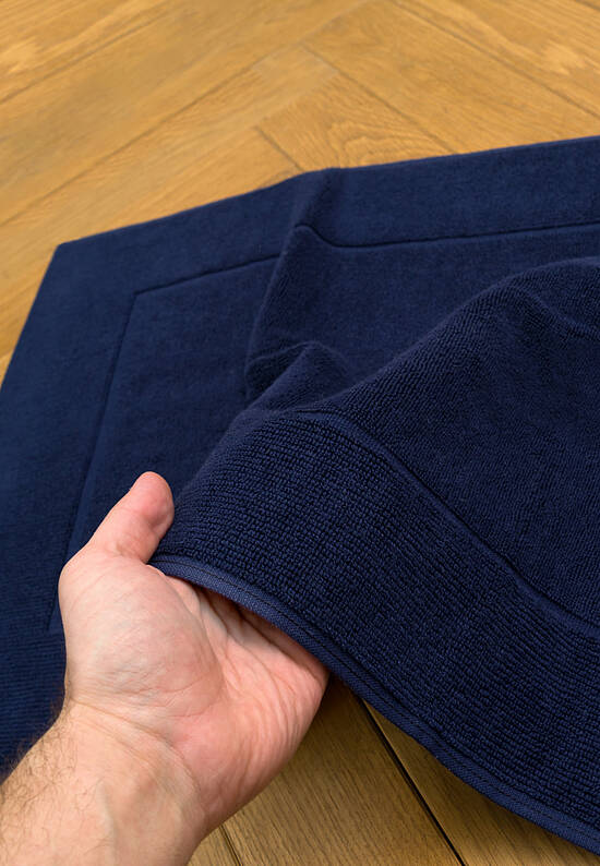 Синий коврик для ванной из хлопка Ocean Blue