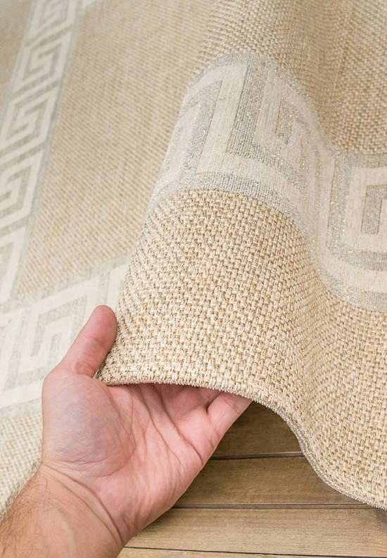 Безворсовый ковер из хлопка BRK 11-Natural White