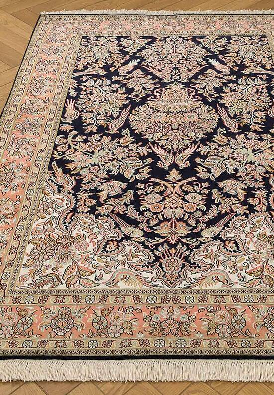 Шелковый ковер ручной работы IIST-GI57KE7N7 Blue Birds