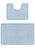 Голубой комплект ковриков для ванной и туалета Ethnic 2522 Baby Blue PS