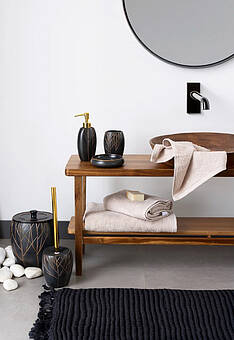 коврик для ванной в интерьере Irya Bath Lavish-Dark Gray