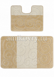 дизайн комплекта ковриков для ванной Confetti Bath Maximus Sile 2540 Beige PS