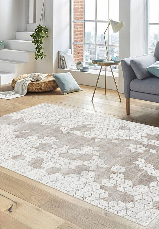 Индийский ковер из вискозы 33559 H-08 Grey