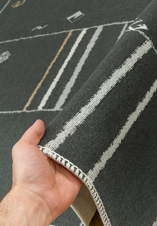 Двусторонний безворсовый ковер AR 41 Cream Black