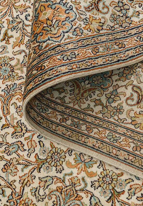 Шелковый ковер ручной работы IIST-GI75KE5ZZ Kashan Cream