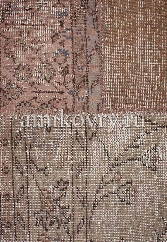 Безворсовый ковер-пэчворк ручной работы 022-Anthracite