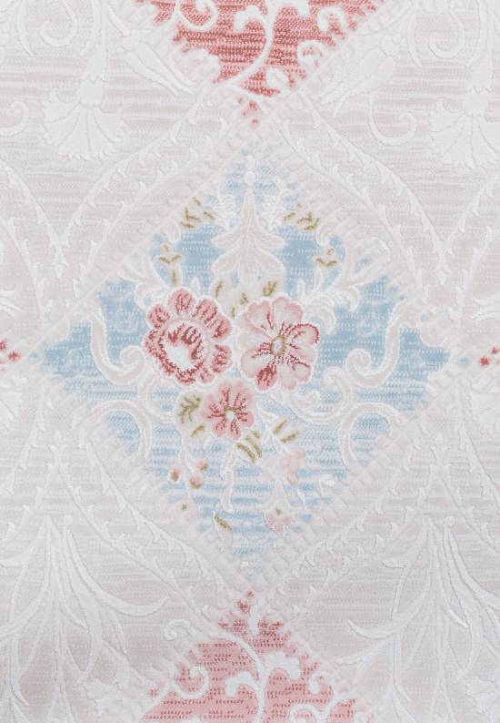 Акриловый ковер с бахромой MR0144-Ivory-D.Powder/Kemik-K.Pudra