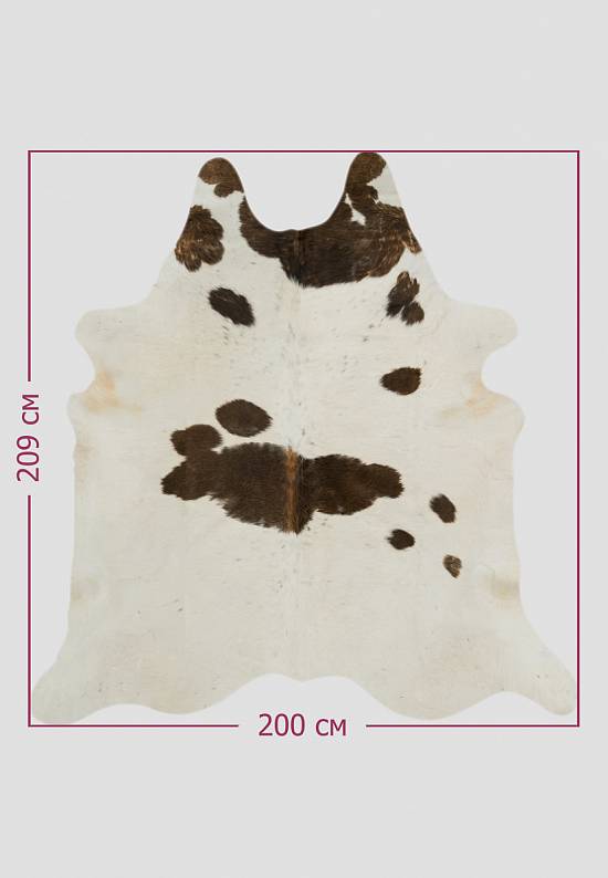 Натуральная шкура коровы Триколор коричневый 1044
