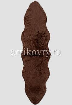 искусственная овчина из 2 шкур brown 60*200