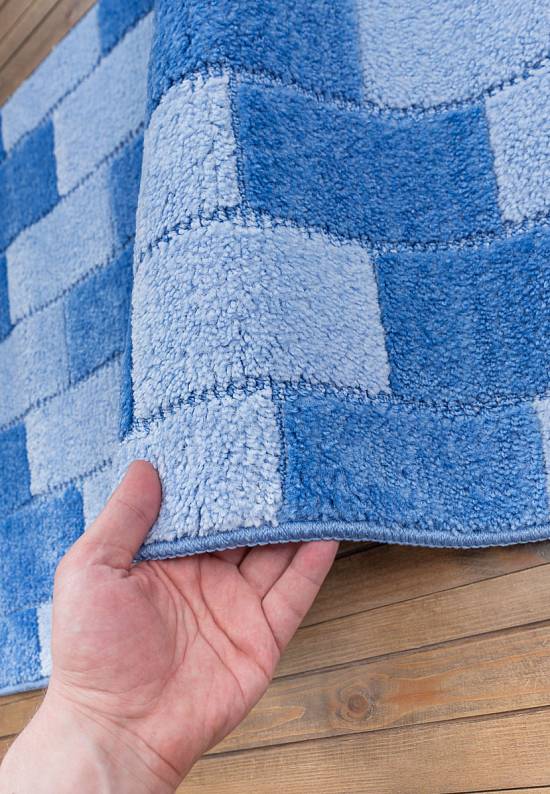Голубой коврик для ванной Bornova 2509 Blue