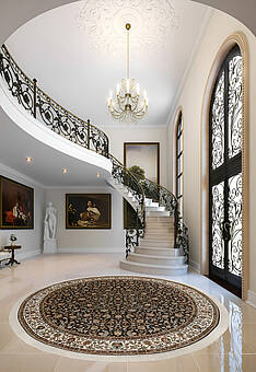 ковер в интерьере Cashmir Sari Dark Blue