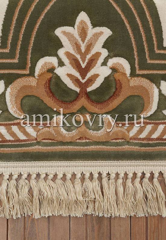 Бельгийский рельефный ковер из вискозы 02C058-Green