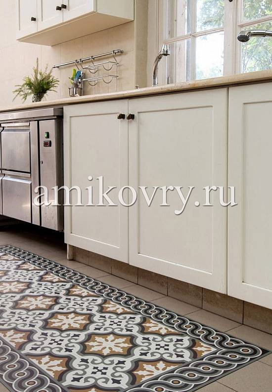 Безворсовый виниловый коврик для кухни Mountain-Ts3