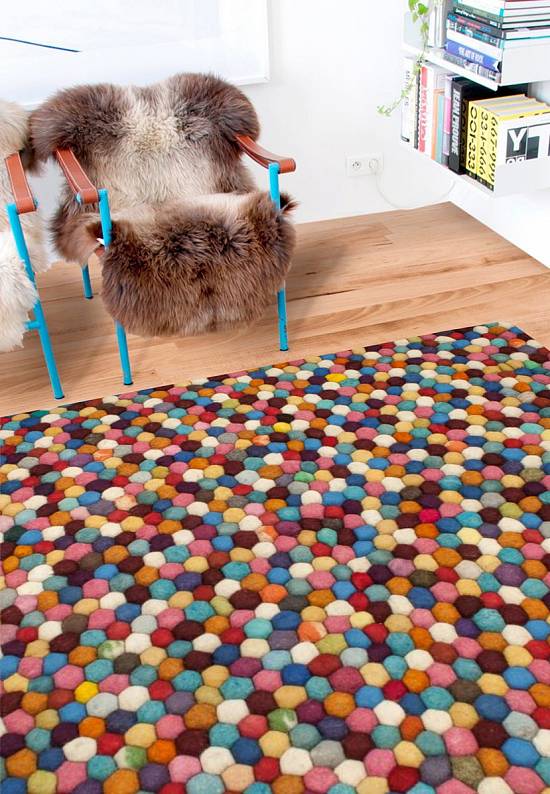 Ковер ручной работы с рельефом Pebble Rug-Multi