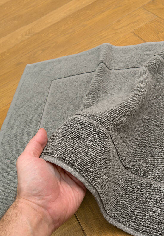 Серый коврик для ванной из хлопка Light Grey