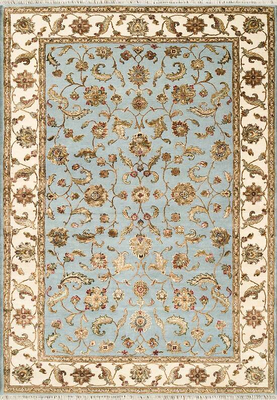 Элитный ковер ручной работы 10/10 RS-03-1-Light Blue/Ivory