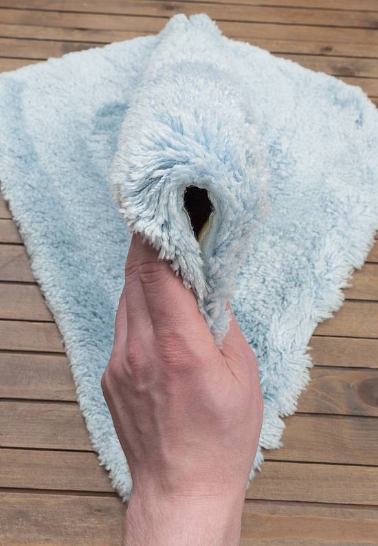 Голубой мягкий коврик для ванной 3505 Pastel Blue