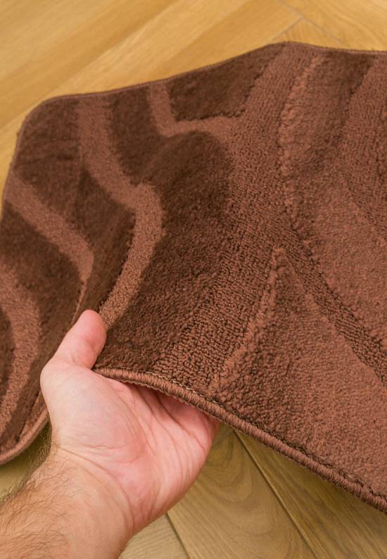 Коричневый комплект ковриков для ванной и туалета Symphony 2518 Brown PS