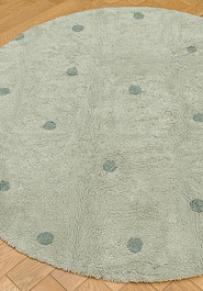 ковер в перспективе Lorena Canals Cotton Dot Blue Sage