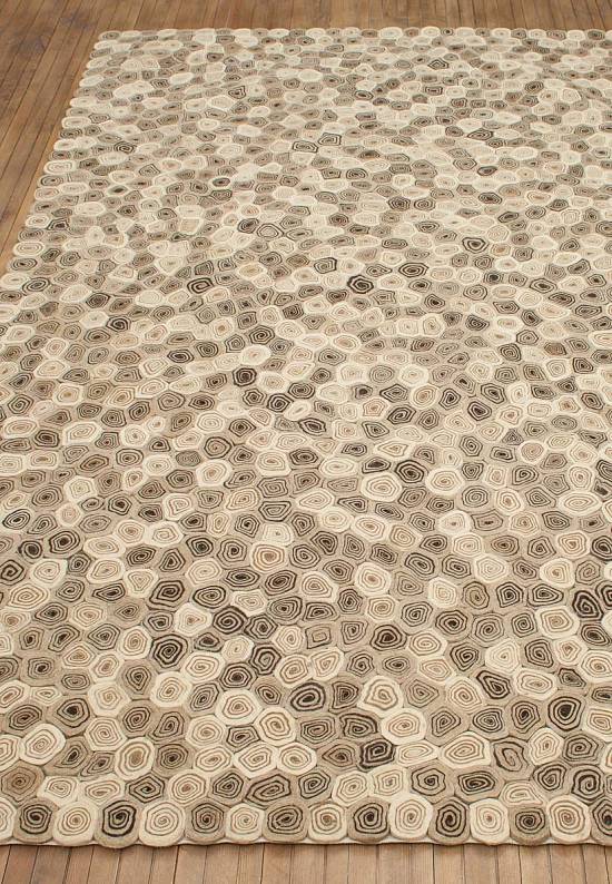 Ковер ручной работы с рельефом Chakri/Glued-Ivory Brown