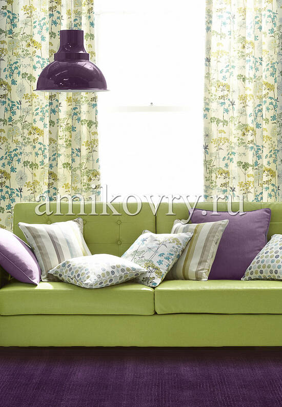 Однотонный шерстяной ковер Purple