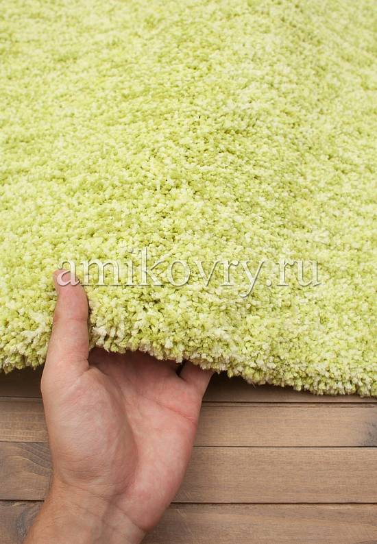 Мягкий ковер с длинным ворсом 893 Green