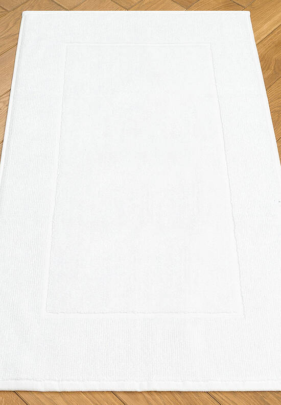Белый коврик для ванной из хлопка White