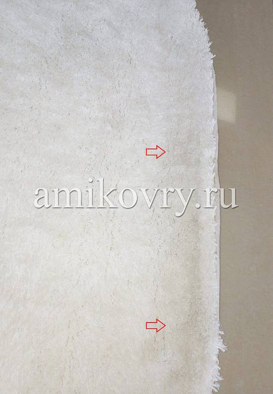 Мягкий ковер с длинным ворсом white-white discount31