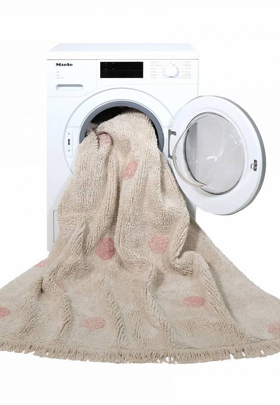 Детский стираемый ковер Hippie Polka Dots Vintage Nude