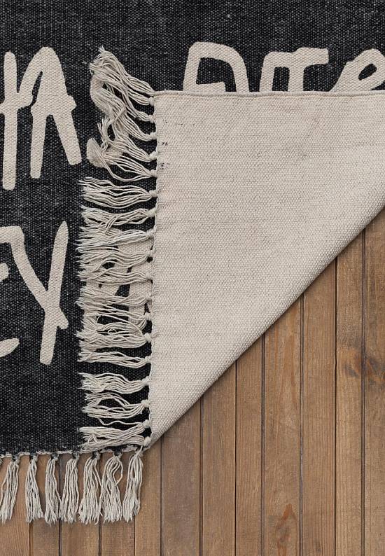 Безворсовый ковер из хлопка JHC-17-19 natural-black