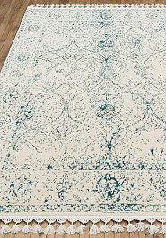 ковер в перспективе против ворса Saten 04 Cream Turquoise