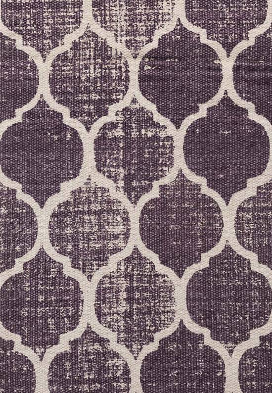 Безворсовый ковер из хлопка JHC-17-05 natural-purple